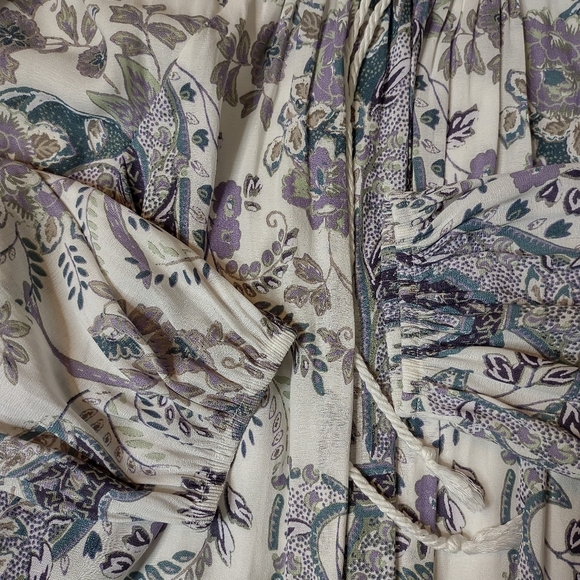 Free People Rain or Shine Boho Purple Paisley Dress - Picture 8 of 8